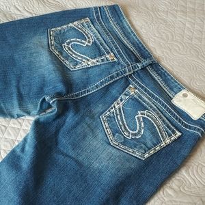 Silver boot cut jeans